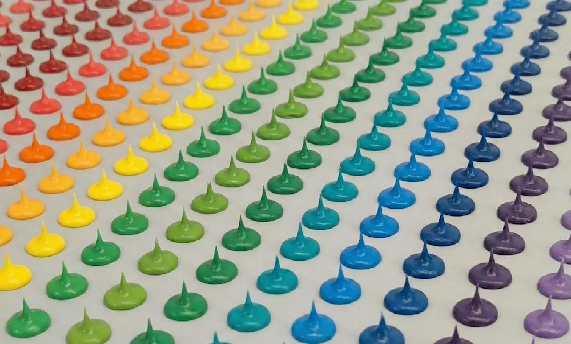 Color dots for dot card in rainbow gradient